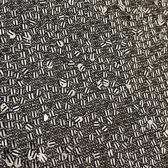 Guess Silver Gray Sequin Long Sleeve Body-con Stretch Cocktail Dress Sz S - Picture 5 of 10